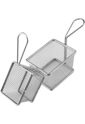 CANASTO EXHIBICIÓN FRITURA CUADRADO ACERO INOX