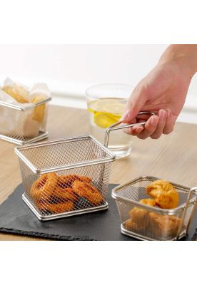 Imagen 2 del producto CANASTO EXHIBICIÓN FRITURA CUADRADO ACERO INOX