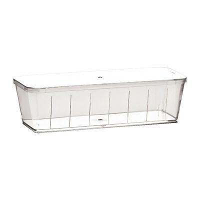 Imagen 1 del producto PACK DE 50 CONTENEDORES RECTANGULAR CON TAPA PS POLIESTIRENO