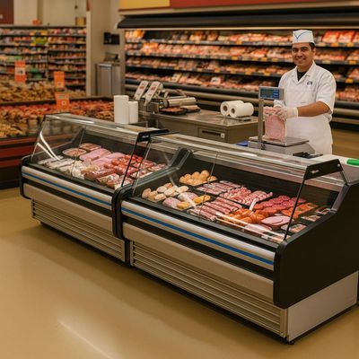 Imagen 2 del producto VITRINA ROTICERA CARNICERA CON APERTURA FRONTAL 1.5 MTS MODELO DELI NORKALT