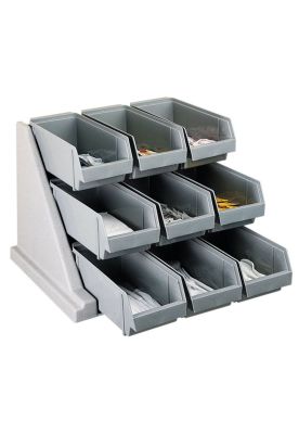 Organizador Condimentos 9 Compartimentos Gris