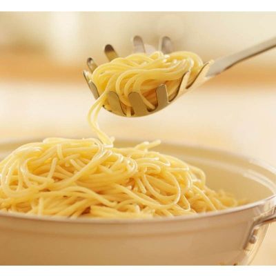 Imagen 2 del producto CUCHARON DE PASTA 35 CM MANGO BLANCO UTILIDADES