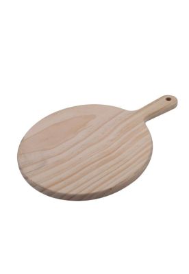 PLATO PIZZA MADERA CON MANGO 32,5cm