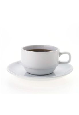 Set De 12 Taza Café 100cc Con Platillo Apilable. Línea Tower