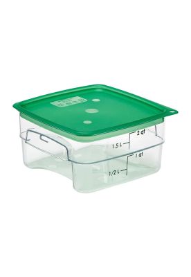 Imagen 2 del producto RECIPIENTE GRADUADO CUADRADO POLICARBONATO 2 LTS. CON TAPA VERDE