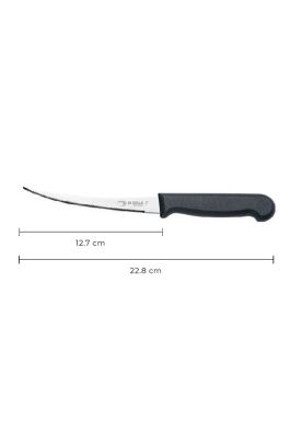 Imagen 2 del producto CUCHILLO CORTADOR DE TOMATES NEGRO HOJA DE 12,7 CMS