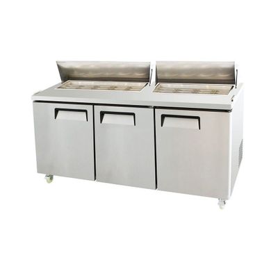 Imagen 1 del producto SALSERA REFRIGERADA ACERO INOXIDABLE 3 PUERTAS 185 CM NORKALT
