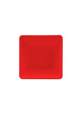 Imagen 2 del producto SET DE 6 POCILLOS CÓNICO CUADRADO ROJO 11 CM