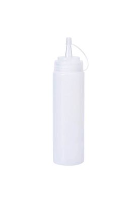 SET 3 BOTELLA DISPENSADORA SALSA GRADUADA TRANSPARENTE 600ML