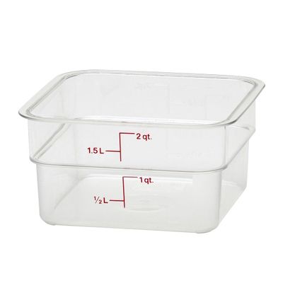 RECIPIENTE POLICARBONATO CUADRADO 1.9LITROS