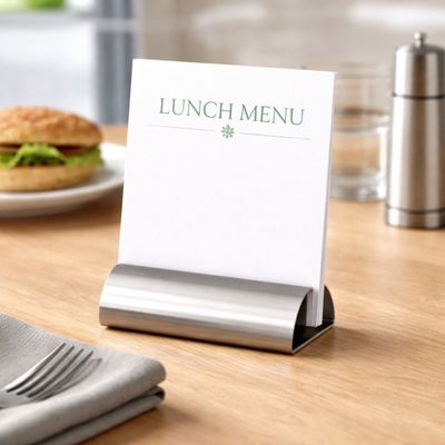 Imagen 2 del producto Porta Menú Acero Inoxidable