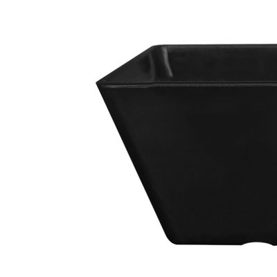 Imagen 2 del producto SET DE 6 POCILLOS CÓNICO CUADRADO NEGRO 11 CM