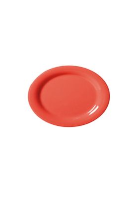 SET DE 4 PLATO OVALADO MELAMINA NARANJO 34 x 26 cm
