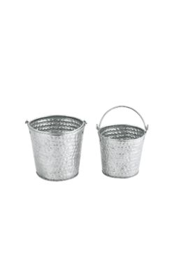 CUBO REDONDO 10 x 9 CM CON ASA GALVANIZADO