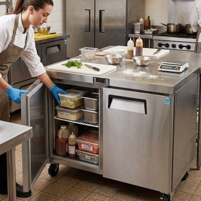 Imagen 2 del producto Mesón Refrigerado 2 Puertas LUC-350R 125 Cm Norkalt