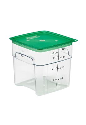 Imagen 2 del producto RECIPIENTE GRADUADO CUADRADO POLICARBONATO 4 LTS. Y TAPA VERDE