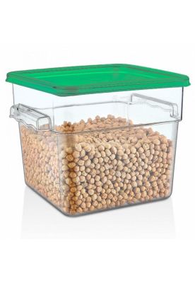 Imagen 2 del producto RECIPIENTE POLICARBONATO CUADRADO 3,8 LT CON TAPA VERDE