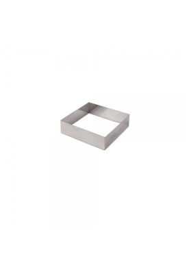 MOLDE CUADRADO ACERO INOX 8 x 8 x 4 cm