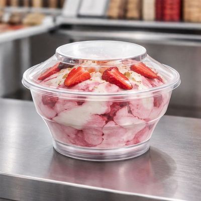 Imagen 2 del producto PACK DE 250 COPA ENVASE CONTENEDOR REDONDO CON TAPA PS POLIES