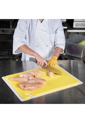 TABLA DE CORTE CON GANCHO AMARILLA 38 x 50 cm