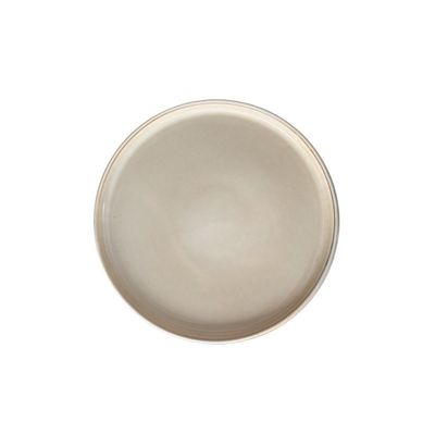 SET 6 PLATOS REDONDO CERAMICA 22 CM BEIGE LINEA OSLO