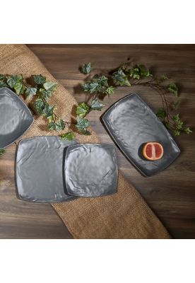 Imagen 2 del producto PLATO MELAMINA RECTANGULAR NEGRA  23.5 X 37 CM LINEA CARRE