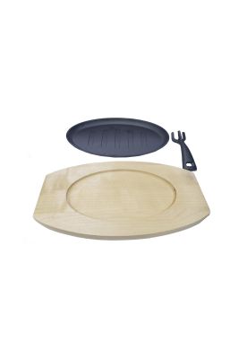 Imagen 2 del producto SARTEN DE HIERRO OVALADO CON BASE 27 cm