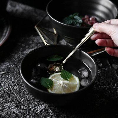 Imagen 2 del producto SET DE 4 POCILLO 12 CM 400 ML MELAMINA NEGRA