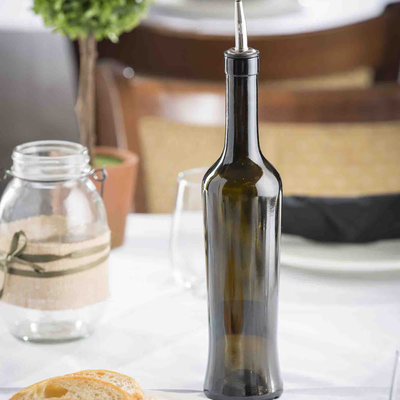 Imagen 2 del producto BOTELLA ALIÑO CON DOSIFICADOR VIDRIO VERDE 510 ML MODELO LUNA