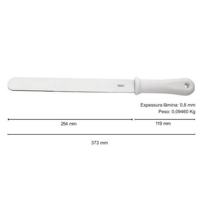 Imagen 2 del producto ESPATULA PASTELERA 25CM MANGO BLANCO