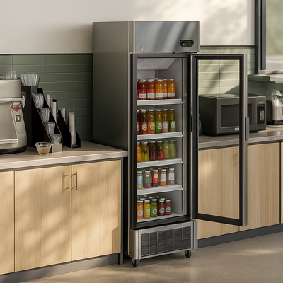 Imagen 2 del producto REFRIGERADOR ACERO INOXIDABLE PUERTA VIDRIO SINGLE 700 LITROS