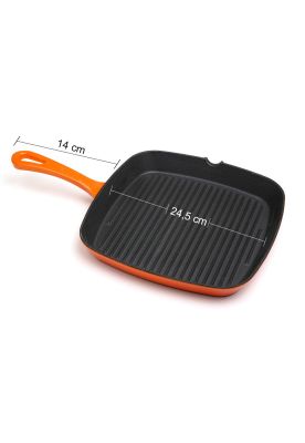 Imagen 2 del producto SARTEN HIERRO RECTANGULAR NARANJA 24 CM