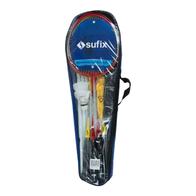Imagen 2 del producto SET DE BÁDMINTON SUFIX [4 RAQUETAS+2 PLUMILLAS+RED ARMABLE]