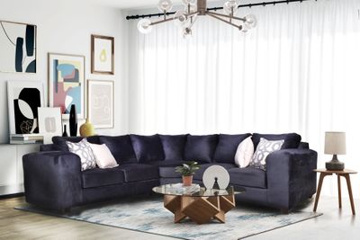 Imagen 2 del producto Seccional Kenia Felpa Negro