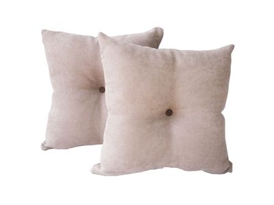 Juego Cojines con Boton Beige
