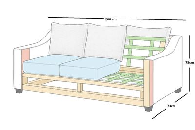 Imagen 2 del producto Sofa Dream 2c + 2p Beige