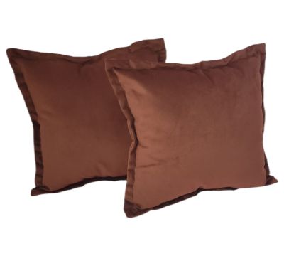 Juego Cojines Felpa Café