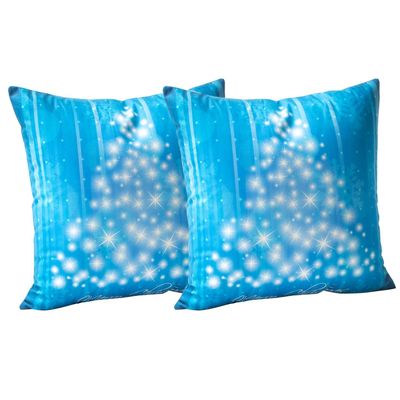 Set 2 Cojines Arbol 45 x 45 Azul