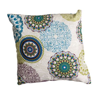 Imagen 2 del producto Set 4 cojines Lona Española Mandala 50x50 Verde