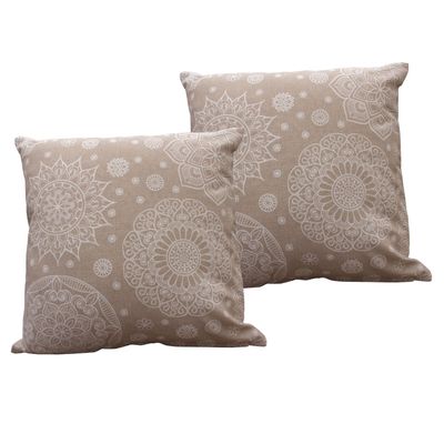 Imagen 2 del producto Set 2 cojines Lona Española Jalebi 50x50 cm Beige