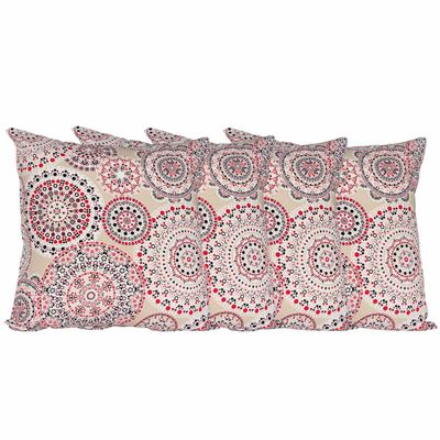 Set 4 cojines Lona Española Cargagena 50x50 ROJO