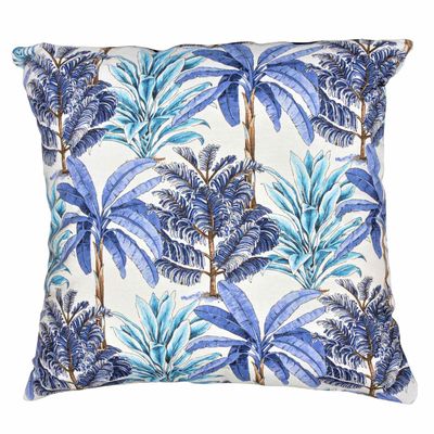 Imagen 2 del producto Set 4 cojines Lona Española Palmeras 50x50 AZUL