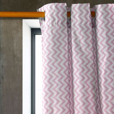 Cortina Lona Española ZigZag  Rosa