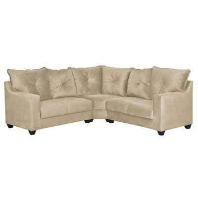 Seccional Belga esquinero felpa Beige 210x210