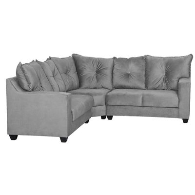 Imagen 2 del producto Seccional Belga esquinero felpa Gris 210x210