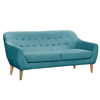 Imagen 2 del producto  Sofa Norway Felpa Turquesa 185 x 87x90