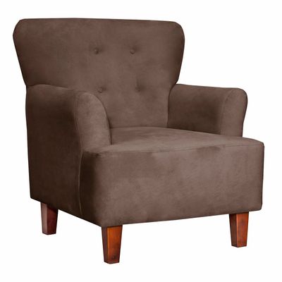 Poltrona York 1c Felpa  Chocolate 75x55x92 cm