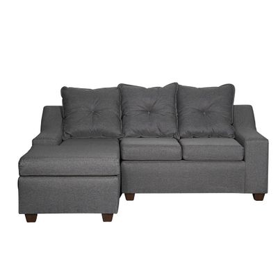 Seccional Viena 3 cuerpos  Izquierda  Tela Gris oscuro 195x 155 x90