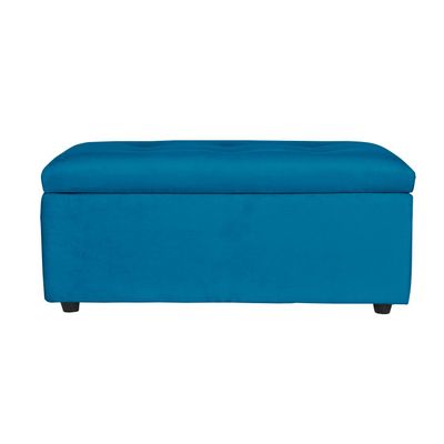 Imagen 2 del producto Banqueta Baul Felpa 100 X 50 X 45 azul petroleo