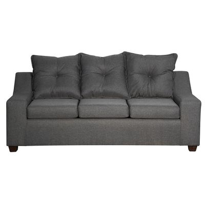 Sofa  Viena 3 cuerpos   Tela Gris  oscuro 190 x 80x90